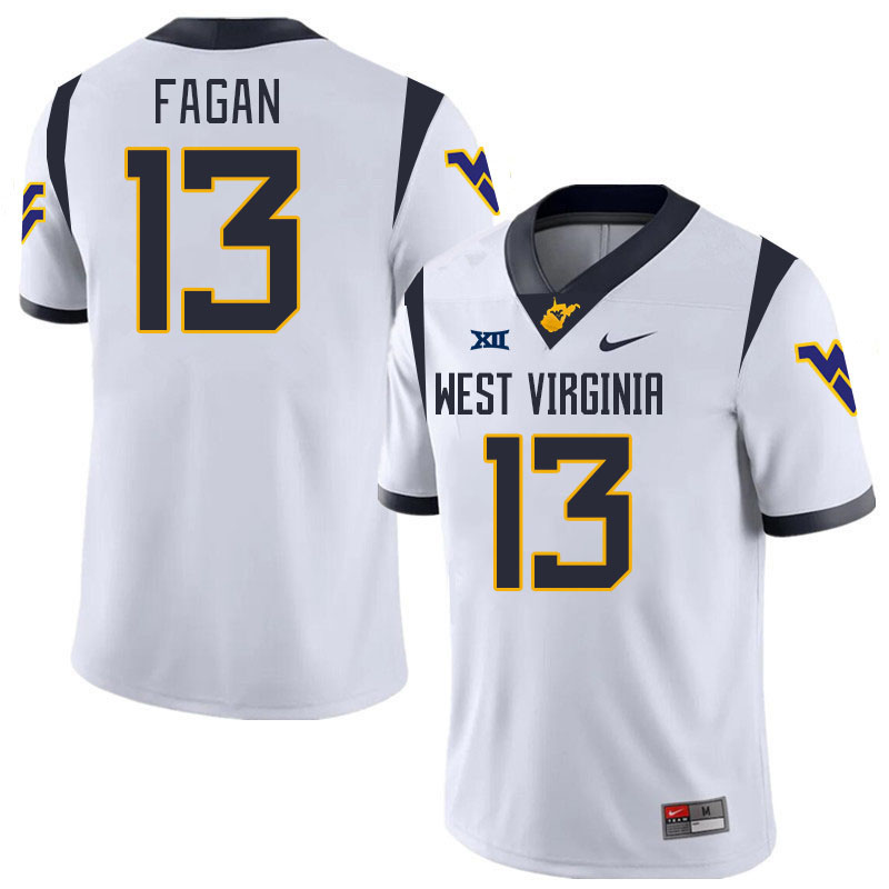 #13 Dontez Fagan West Virginia Mountaineers College 2024 New Uniforms Football Jerseys Stitched Sale-White